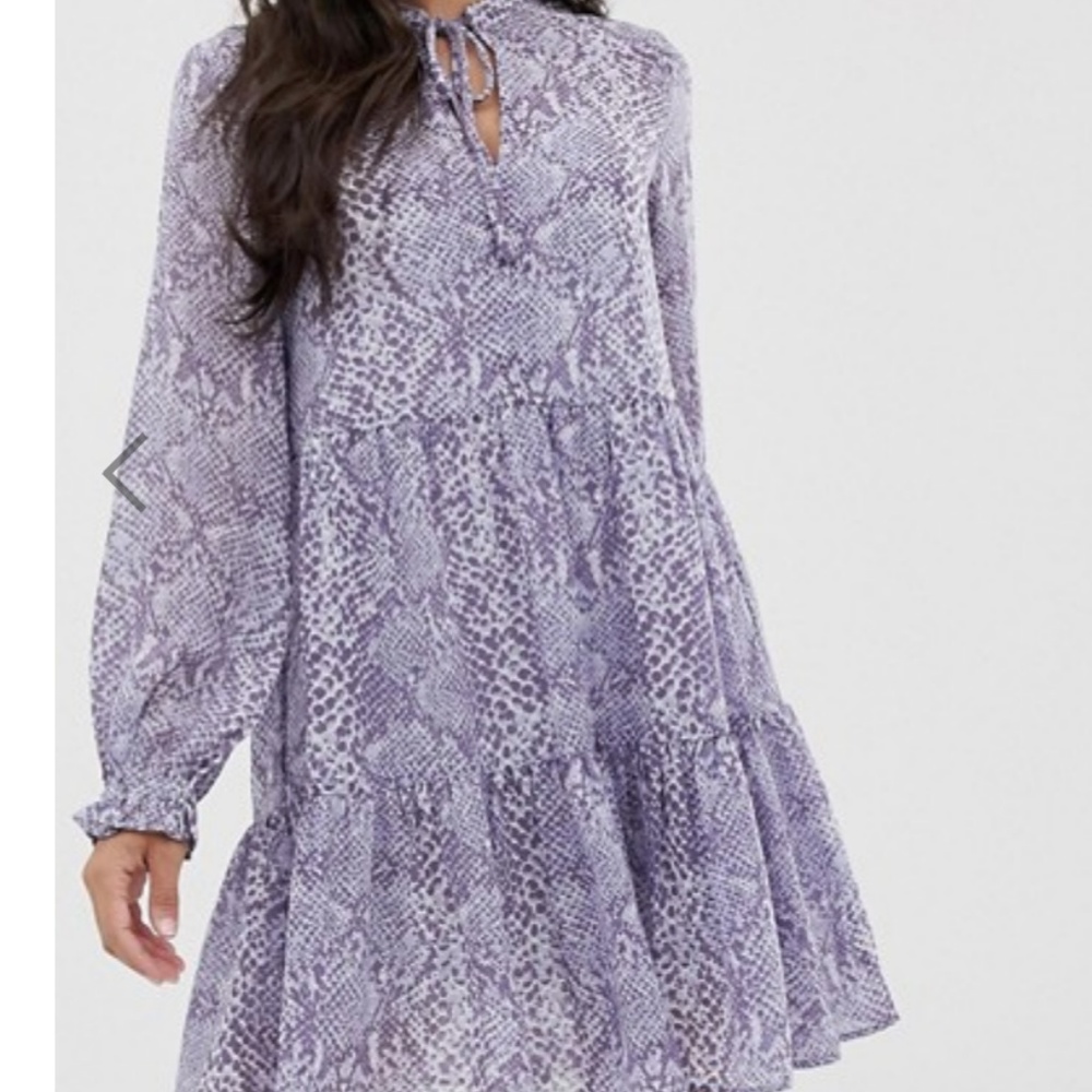 purple smock dress